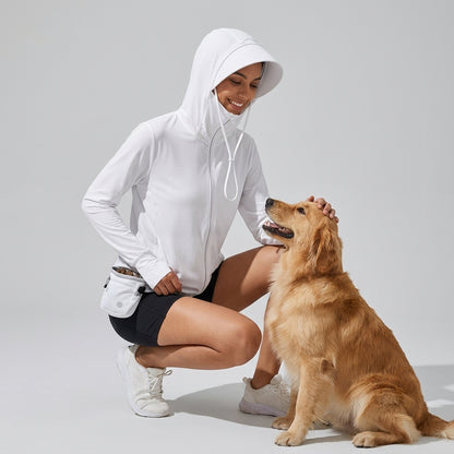 NUGGAL Pet Hair Resistant | Ultimate Women’s Lightweight UV Shield Sun Hoodie