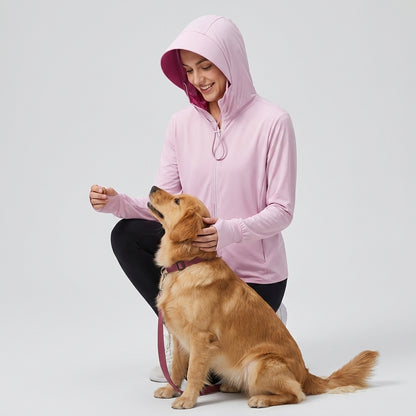 NUGGAL Pet Hair Resistant | Ultimate Women’s Lightweight UV Shield Sun Hoodie