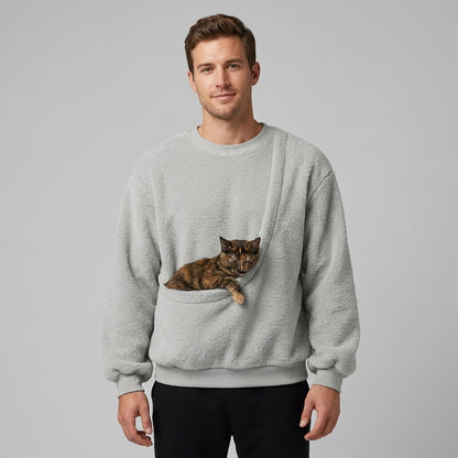 NUGGAL Unisex Oversized Fleece Pet Pouch Sweatshirt