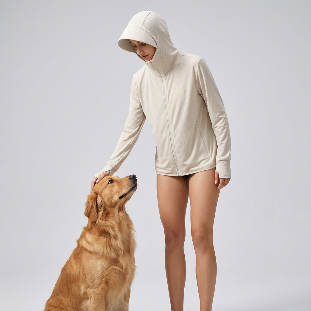 NUGGAL Pet Hair Resistant | Ultimate Women’s Lightweight UV Shield Sun Hoodie