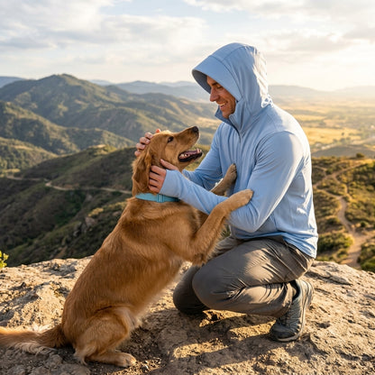 NUGGAL Pet Hair Resistant | Ultimate Men’s Lightweight UV Shield Sun Hoodie