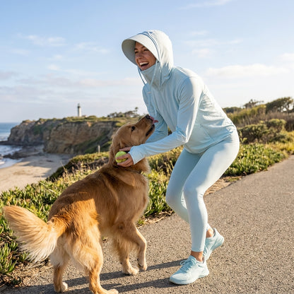 NUGGAL Pet Hair Resistant | Ultimate Women’s Lightweight UV Shield Sun Hoodie