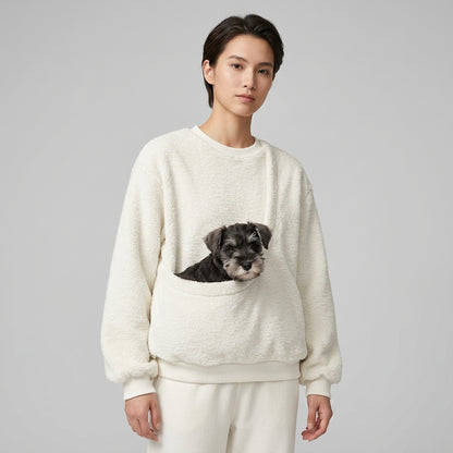 NUGGAL Unisex Oversized Fleece Pet Pouch Sweatshirt