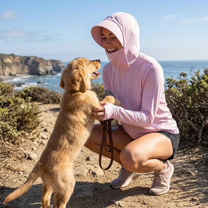 NUGGAL Pet Hair Resistant | Ultimate Women’s Lightweight UV Shield Sun Hoodie