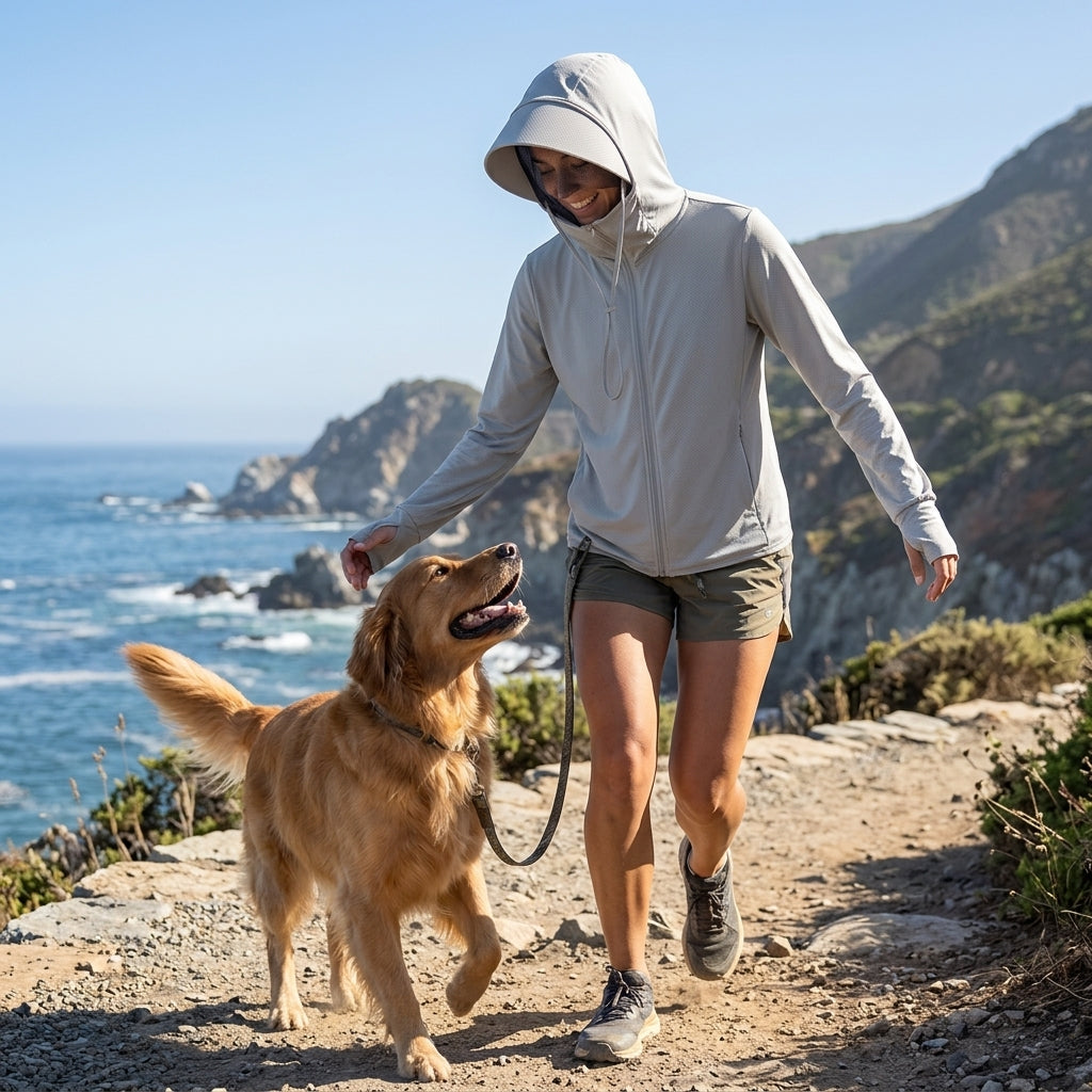 NUGGAL Pet Hair Resistant | Ultimate Women’s Lightweight UV Shield Sun Hoodie
