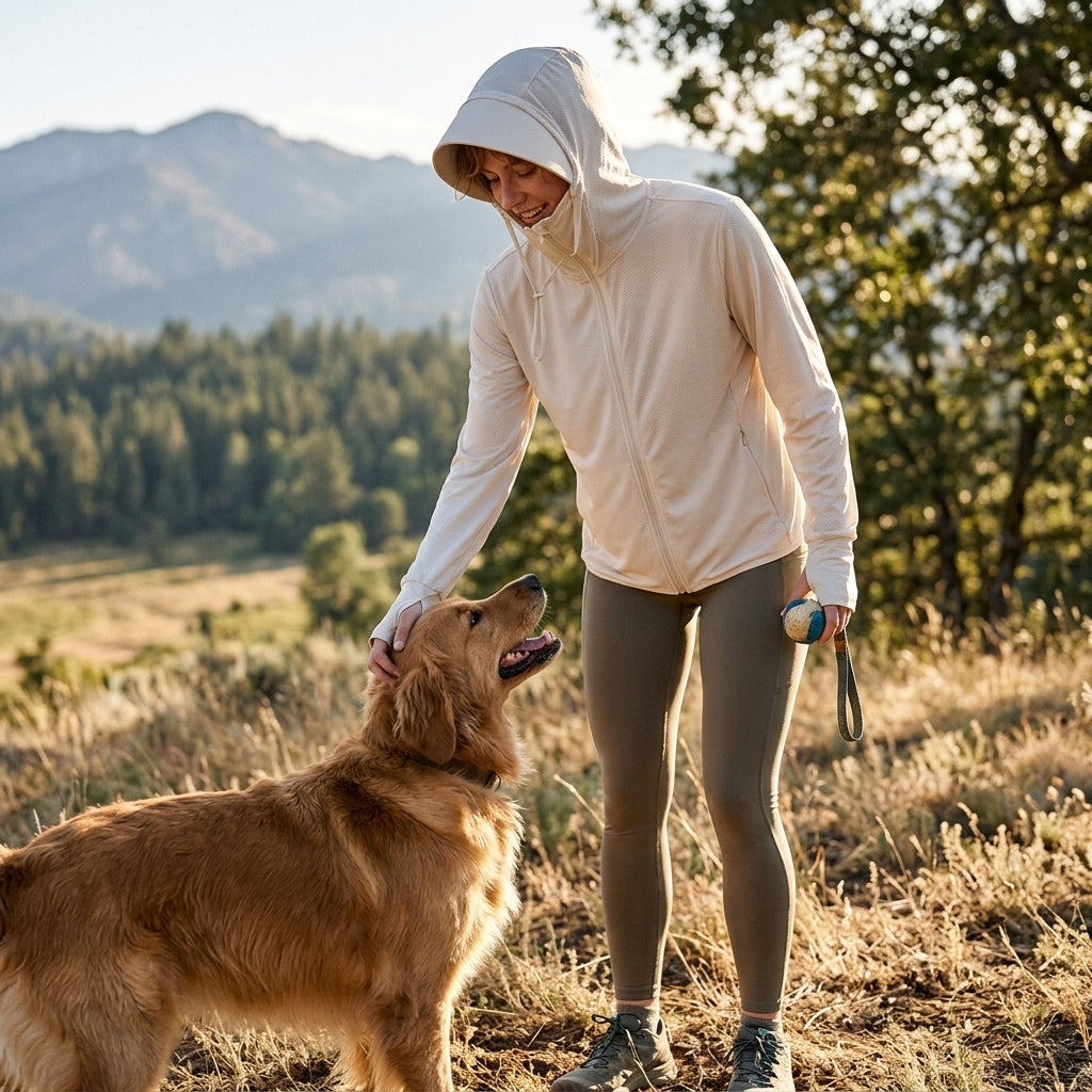 NUGGAL Pet Hair Resistant | Ultimate Women’s Lightweight UV Shield Sun Hoodie