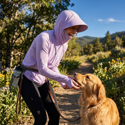 NUGGAL Pet Hair Resistant | Ultimate Women’s Lightweight UV Shield Sun Hoodie