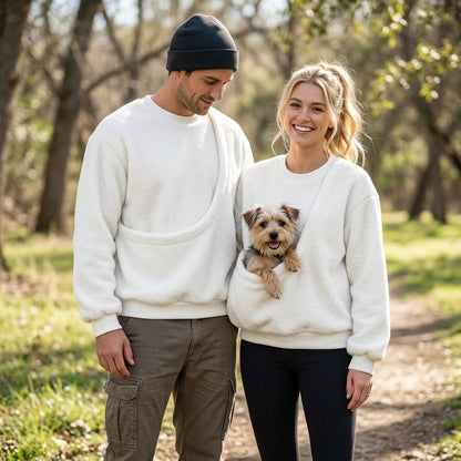 NUGGAL Unisex Oversized Fleece Pet Pouch Sweatshirt