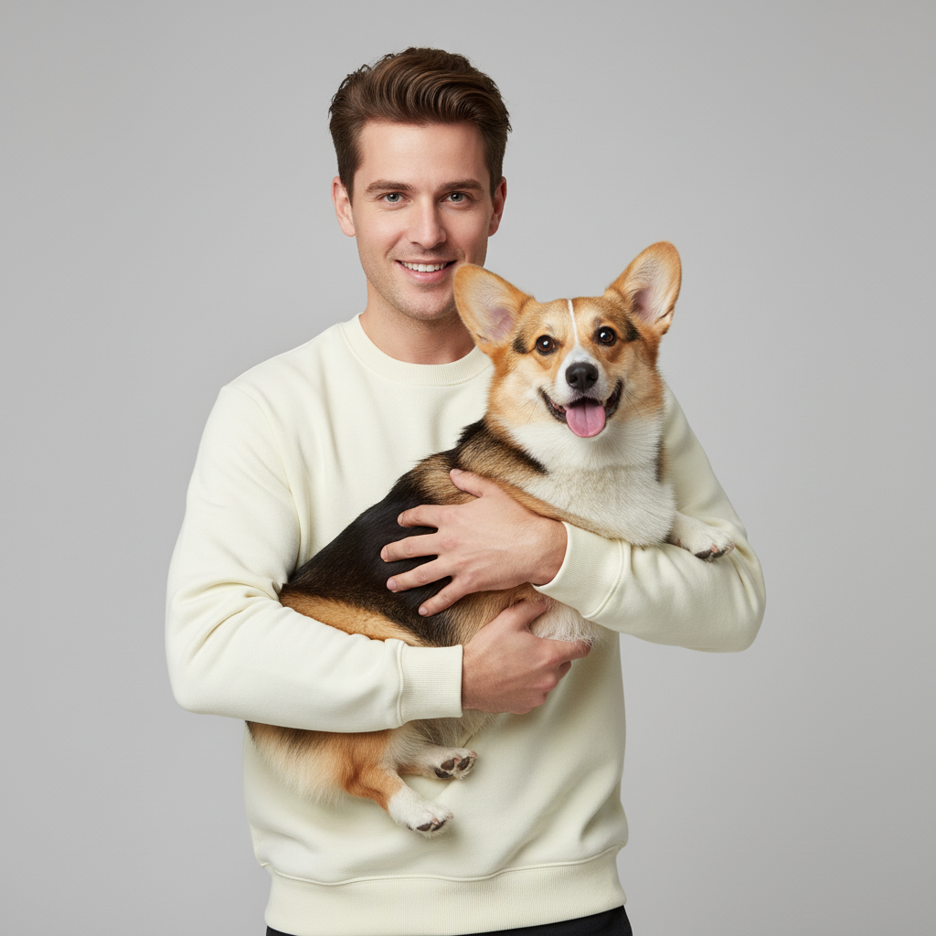 Sweat-shirt technique unisexe NUGGAL résistant aux poils d'animaux