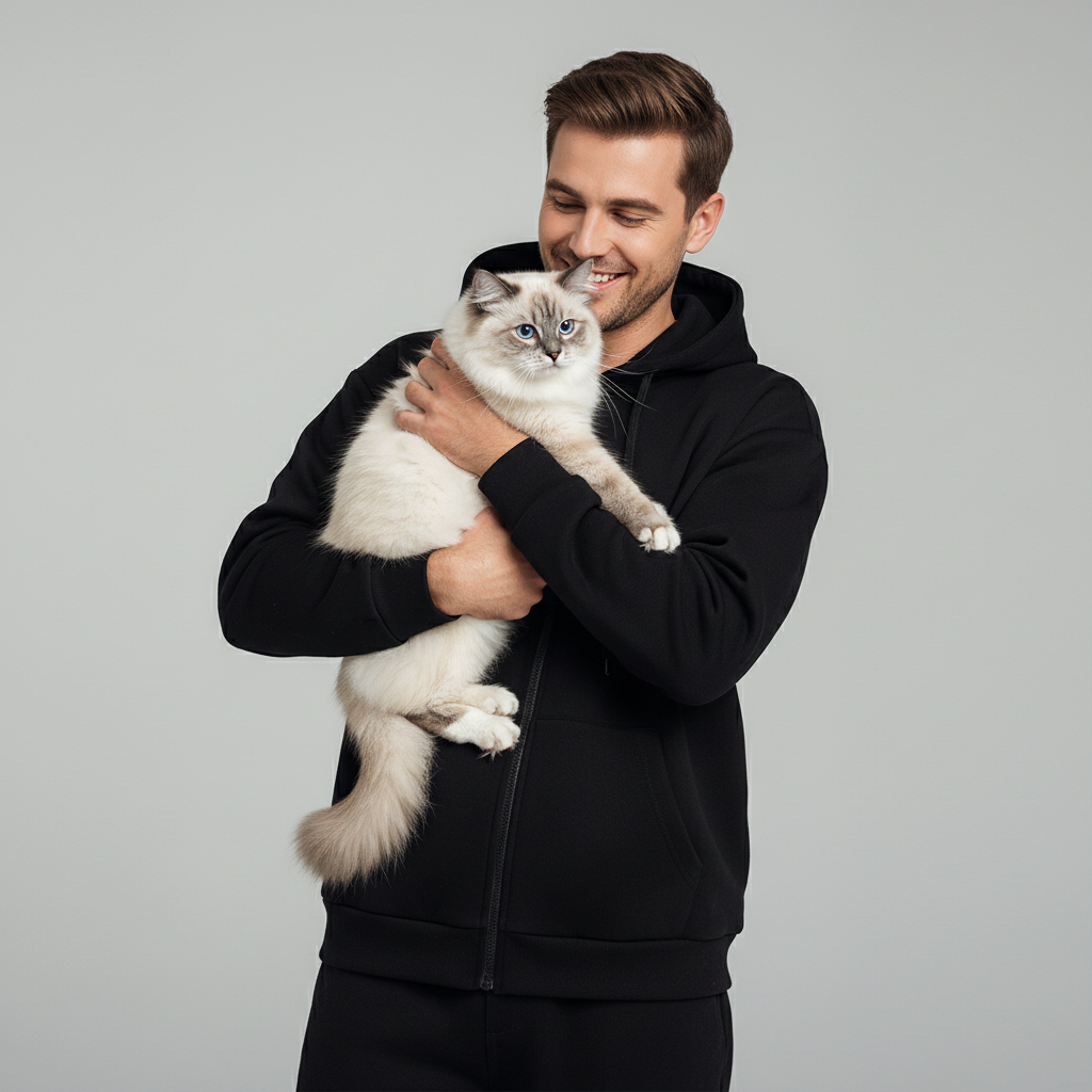 Sweat à capuche technique unisexe NUGGAL résistant aux poils d'animaux