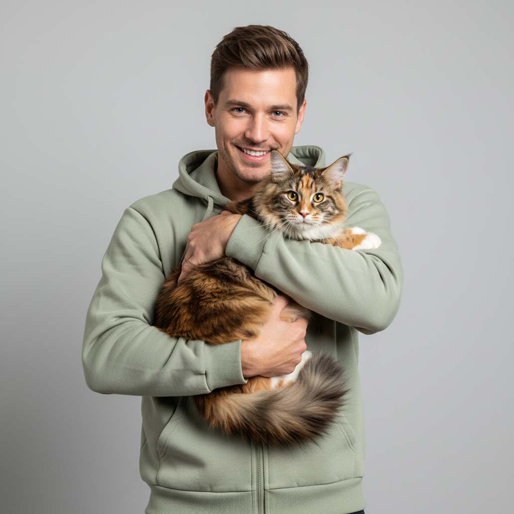 Sweat à capuche technique unisexe NUGGAL résistant aux poils d'animaux