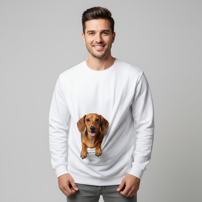 NUGGAL Unisex Pet Hair Resistant Pet Pouch Sweatshirt