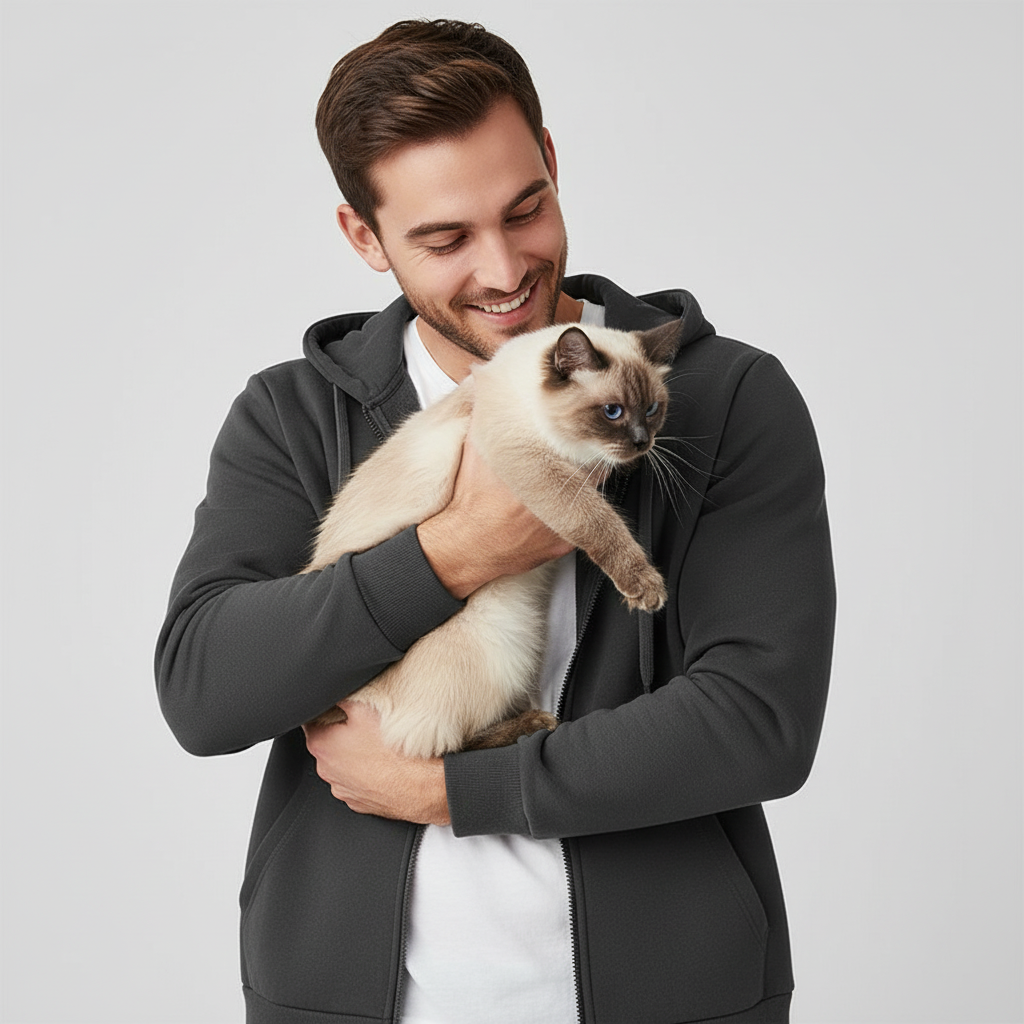 Sweat à capuche technique unisexe NUGGAL résistant aux poils d'animaux