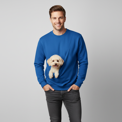NUGGAL Unisex Pet Hair Resistant Pet Pouch Sweatshirt