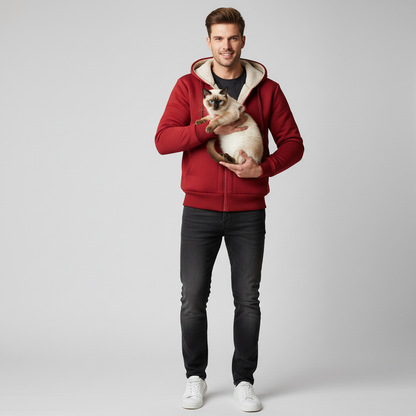 NUGGAL Unisex Oversized Fleece Full Zipper Hoodie