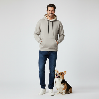 NUGGAL Unisex Pet Hair Resistant Tech Fleece-Lined Thermal Hoodie