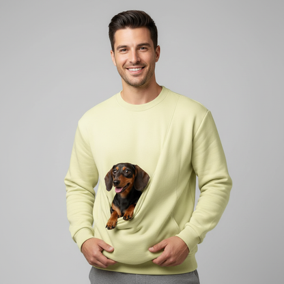 NUGGAL Unisex Pet Hair Resistant Pet Pouch Sweatshirt