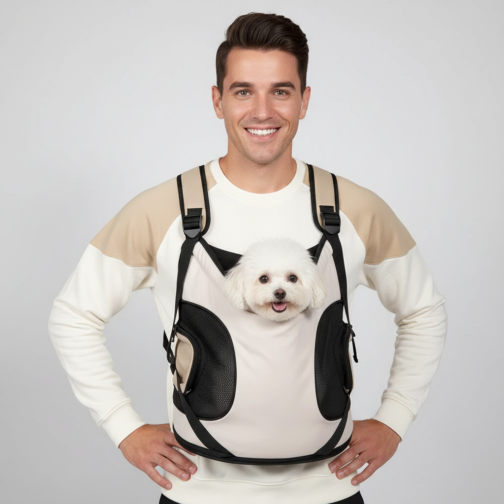 NUGGAL Portable Chest or Back Pet Carrier Backpack for Outdoor Travel and Walking