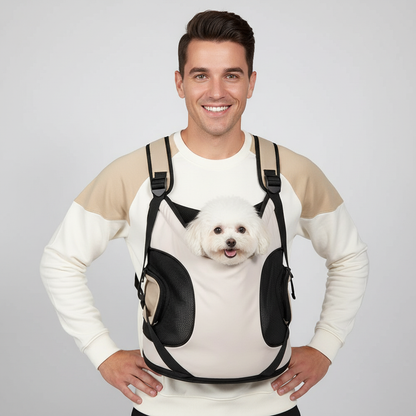 NUGGAL Portable Chest or Back Pet Carrier Backpack for Outdoor Travel and Walking