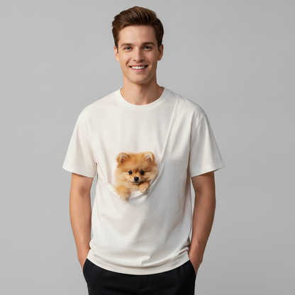 NUGGAL Unisex Pet Hair Resistant Kangaroo Pet Pouch T-shirt: The Ultimate Hands-Free Carrier Tee