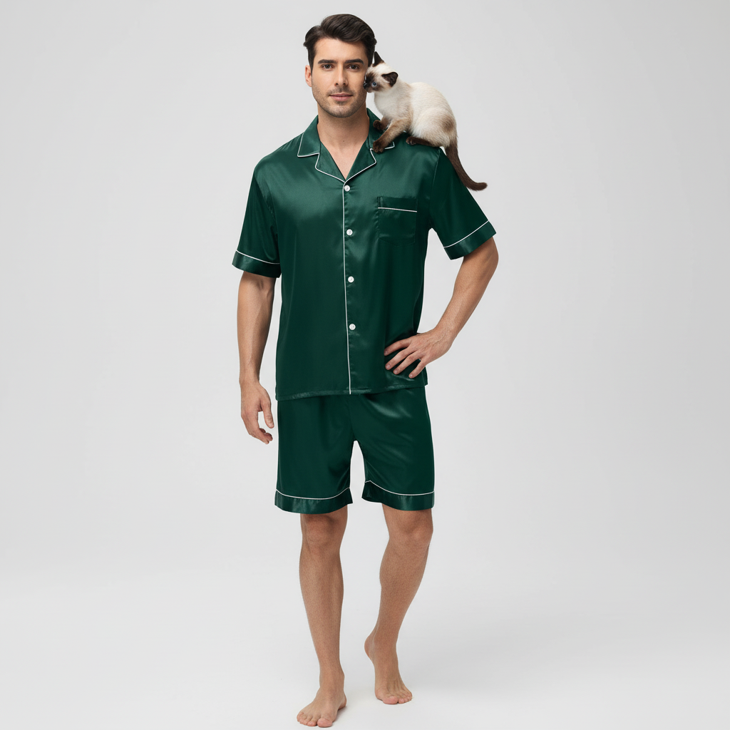 Ensemble de vêtements de détente NUGGAL résistant aux poils d'animaux pour homme, soyeux et élégant