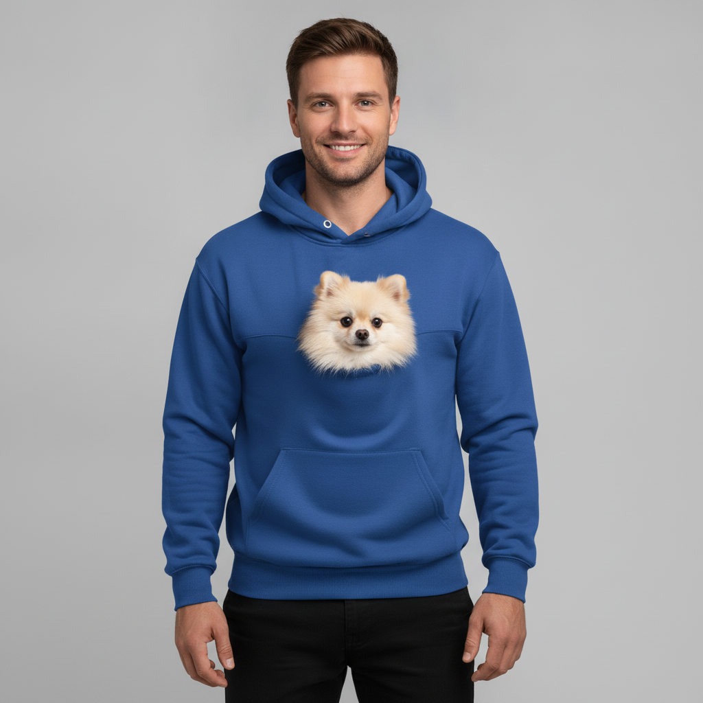 NUGGAL Pet Pouch Hoodie – Cozy Unisex Hoodie with Zippered Pet Carry Pocket