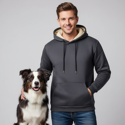 NUGGAL Unisex Pet Hair Resistant Tech Fleece-Lined Thermal Hoodie