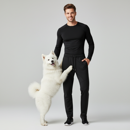 NUGGAL Unisex Pet Hair Resistant Tech Fleece-Lined Sweatpants