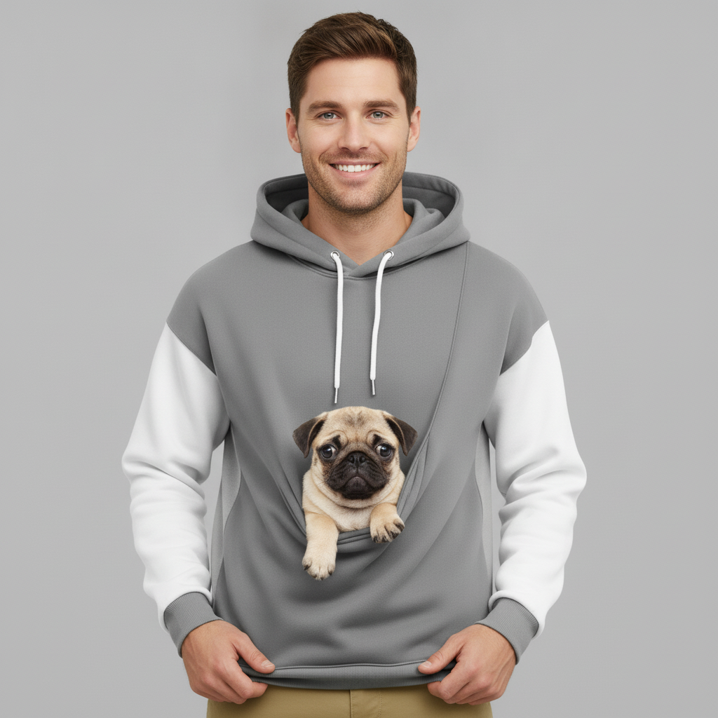 NUGGAL Unisex Pet Hair Resistant Pet Pouch Hoodie