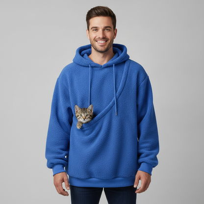 NUGGAL Cozy Pet Pouch Sherpa Hoodie for Cats & Small Dogs