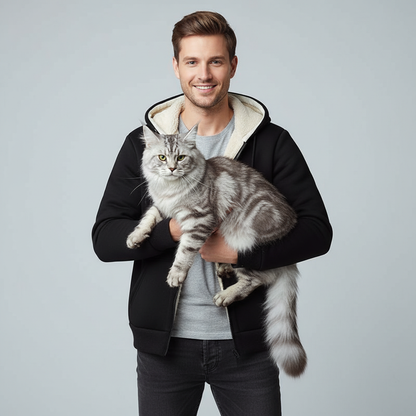 NUGGAL Unisex Oversized Fleece Full Zipper Hoodie