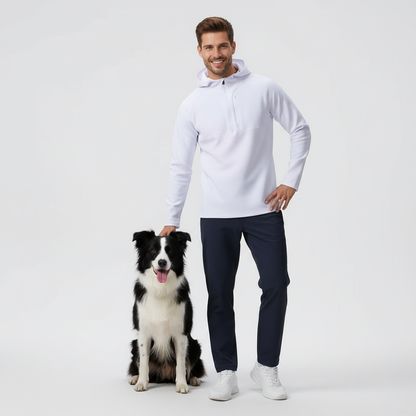 NUGGAL Pet Hair Resistant Tactical Half-Zip Hoodie for Men