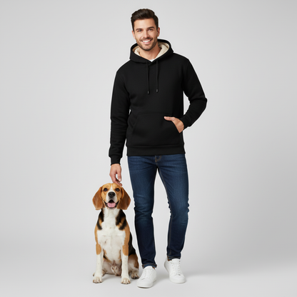 NUGGAL Unisex Pet Hair Resistant Tech Fleece-Lined Thermal Hoodie