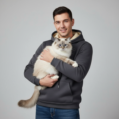 NUGGAL Unisex Pet Hair Resistant Tech Fleece-Lined Thermal Hoodie