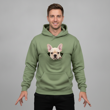 NUGGAL Pet Pouch Hoodie – Cozy Unisex Hoodie with Zippered Pet Carry Pocket