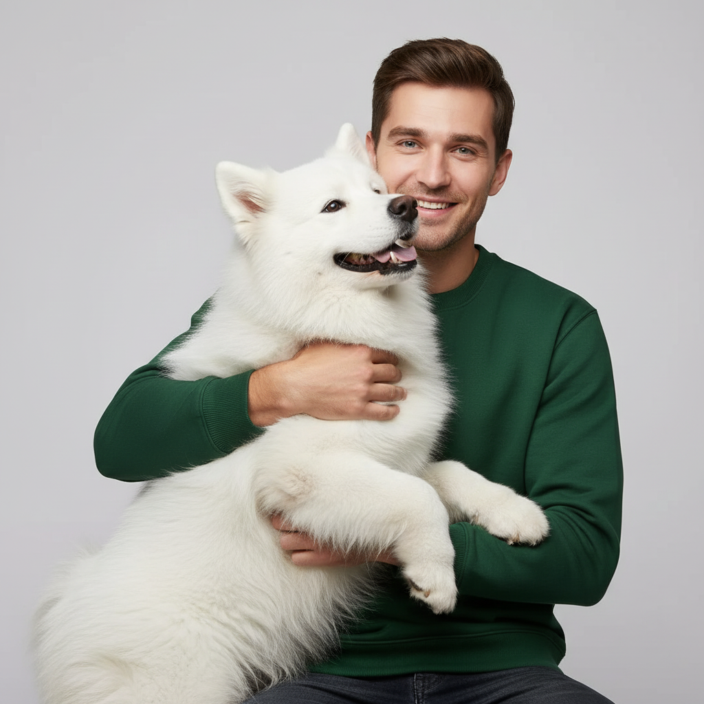 Sweat-shirt technique unisexe NUGGAL résistant aux poils d'animaux