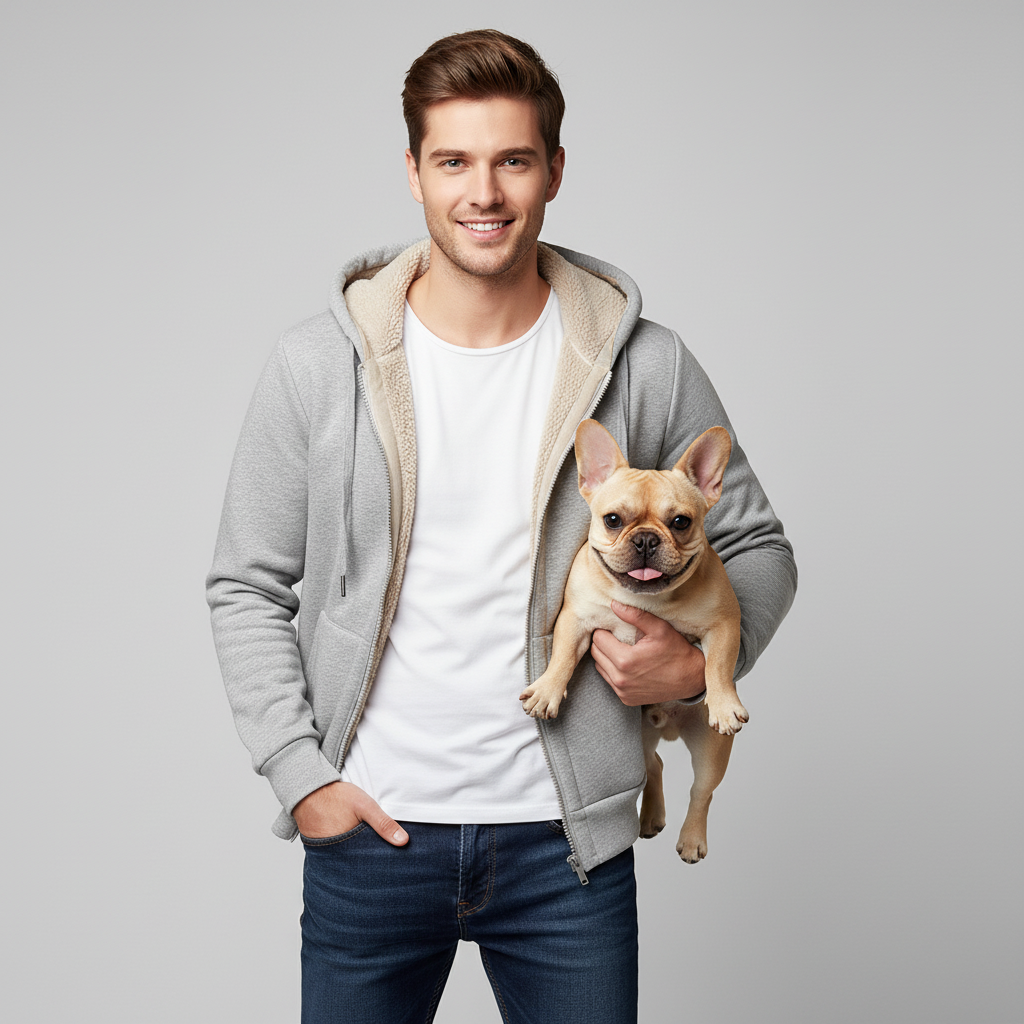 NUGGAL Unisex Oversized Fleece Full Zipper Hoodie