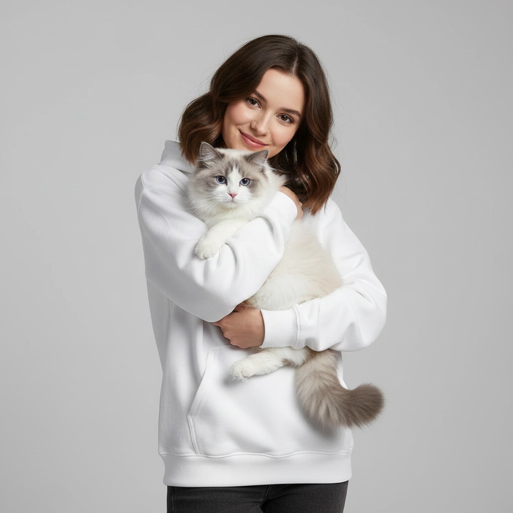 Sweat à capuche technique unisexe NUGGAL résistant aux poils d'animaux