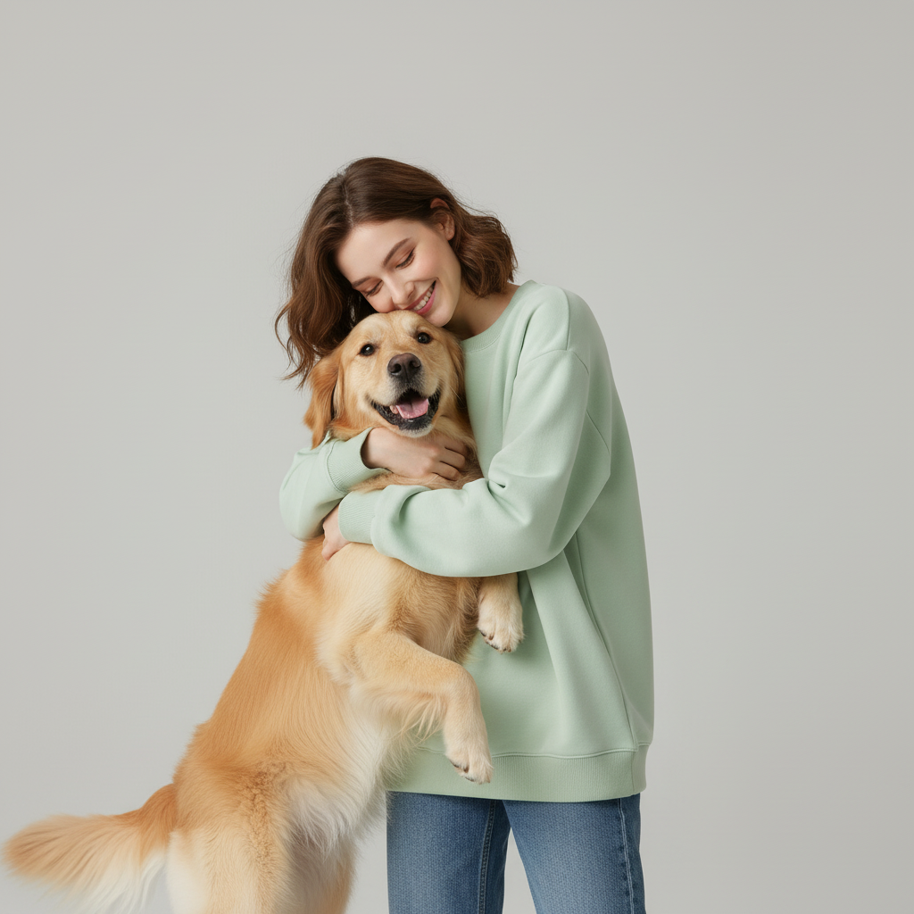 Sweat-shirt technique unisexe NUGGAL résistant aux poils d'animaux