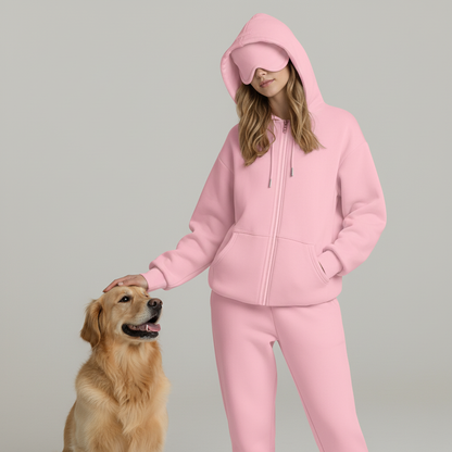 NUGGAL Unisex Pet Hair Resistant Eye Mask Hoodie for Travel Mode