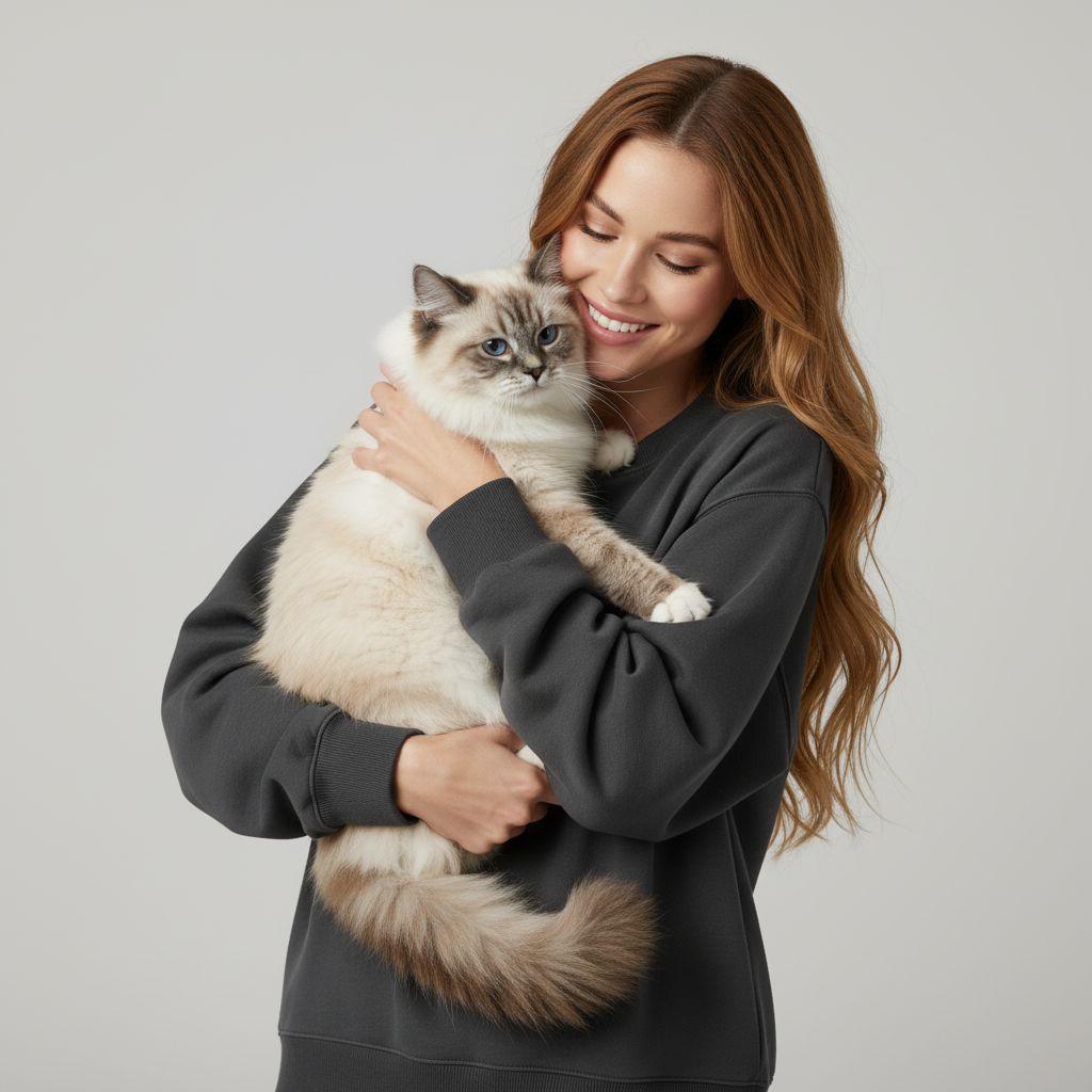 Sweat-shirt technique unisexe NUGGAL résistant aux poils d'animaux
