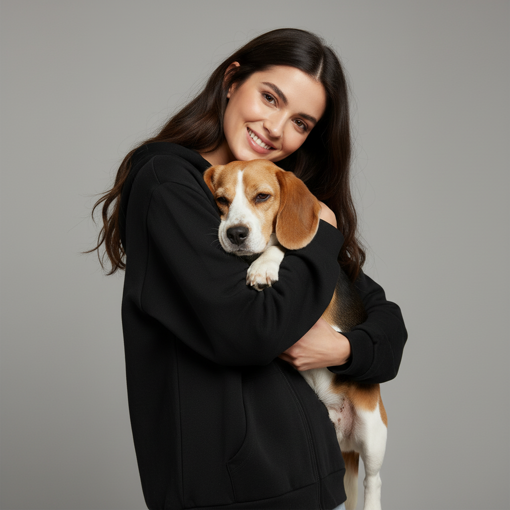 Sweat à capuche technique unisexe NUGGAL résistant aux poils d'animaux