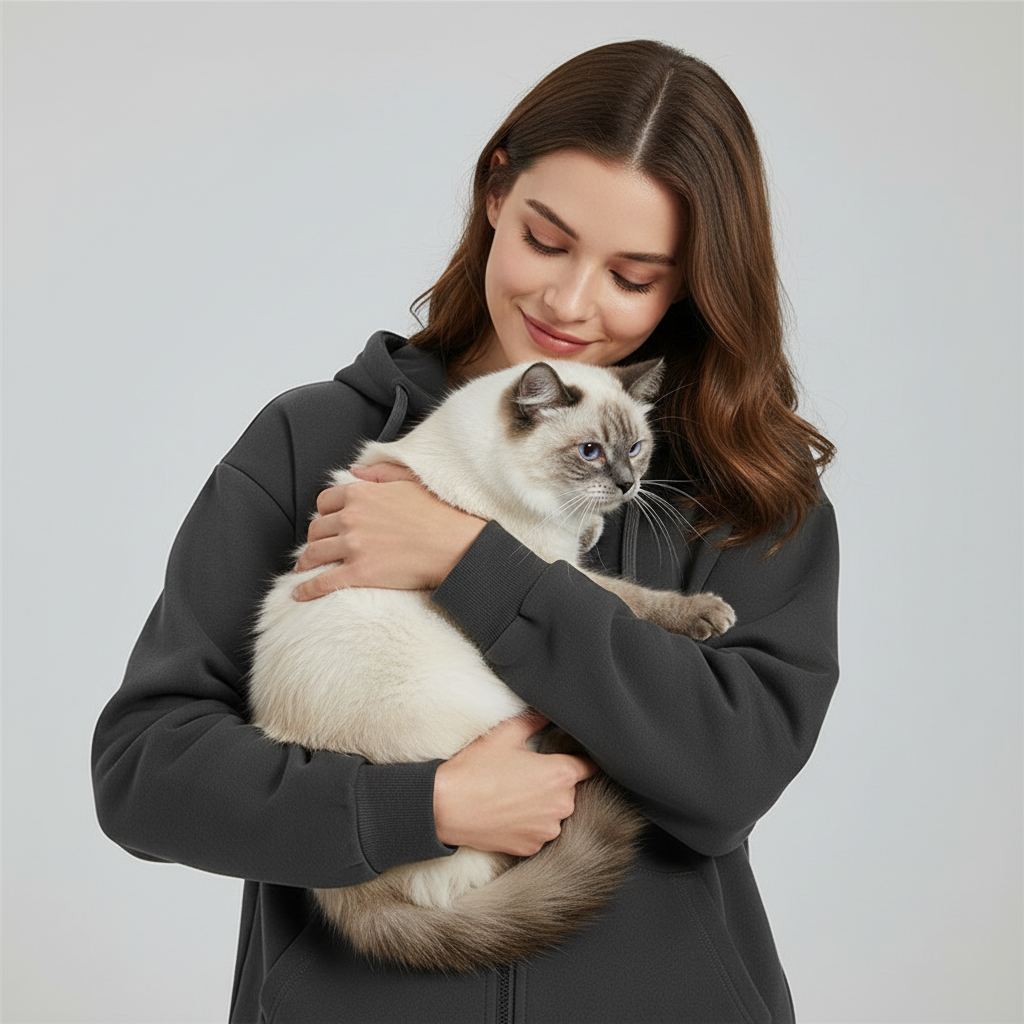 Sweat à capuche technique unisexe NUGGAL résistant aux poils d'animaux