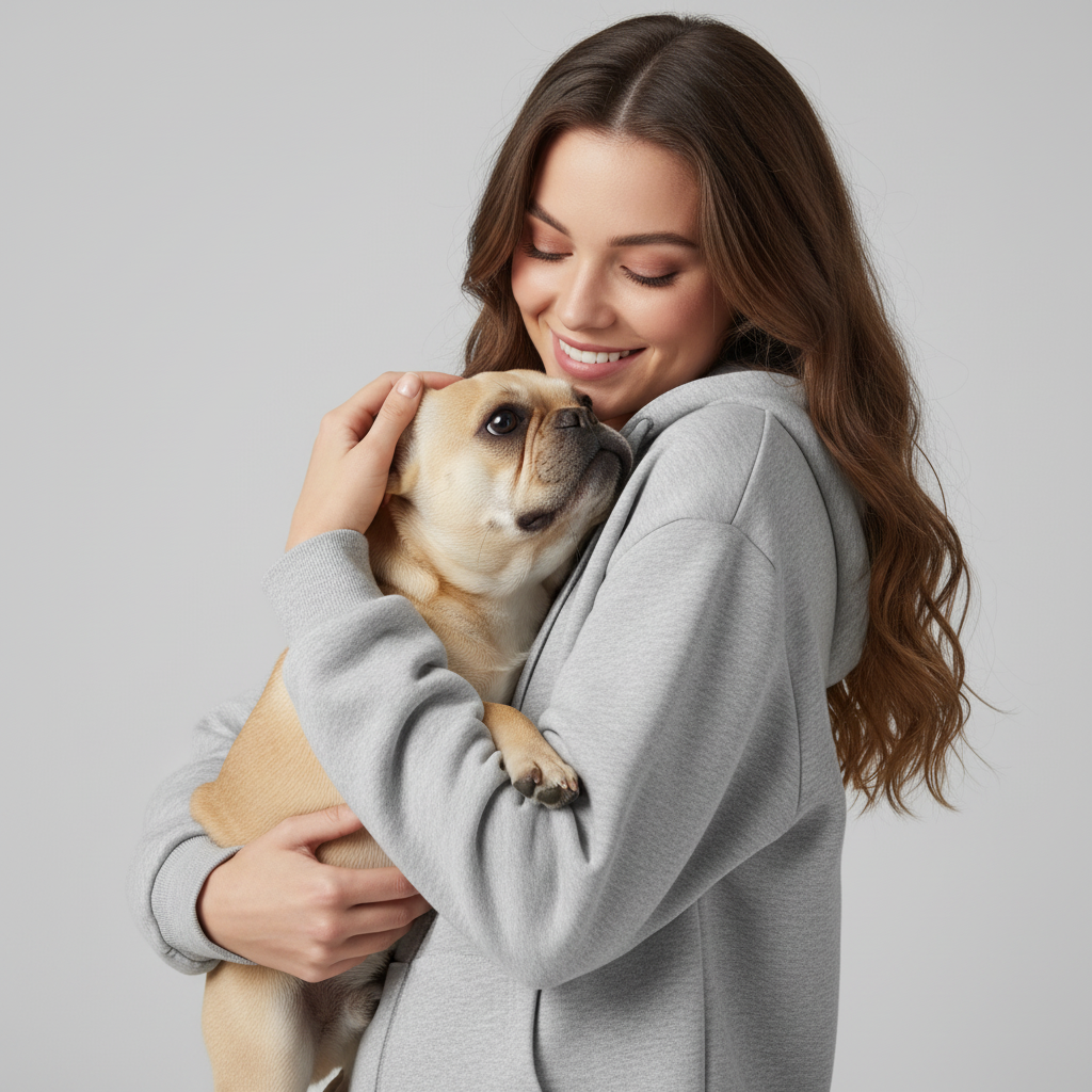 Sweat à capuche technique unisexe NUGGAL résistant aux poils d'animaux