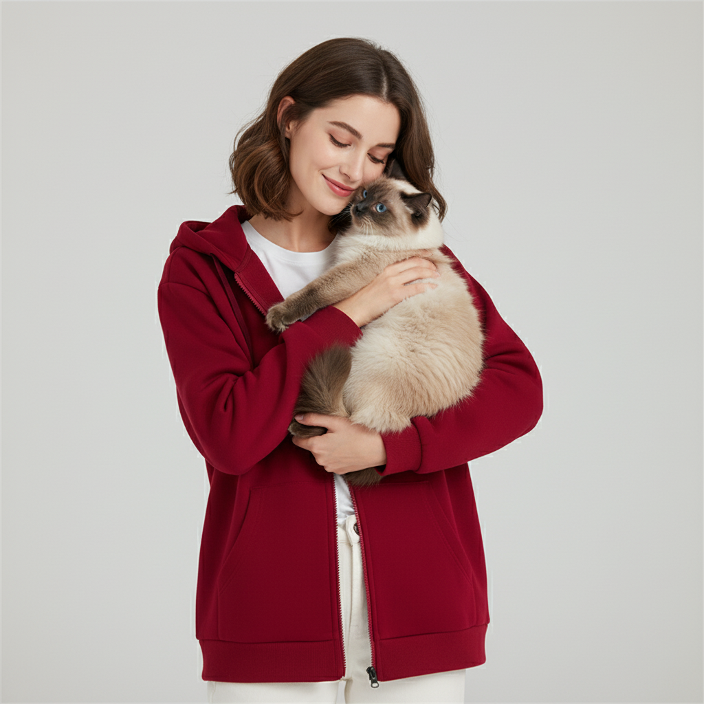 Sweat à capuche technique unisexe NUGGAL résistant aux poils d'animaux