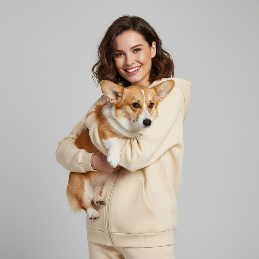 Sweat à capuche technique unisexe NUGGAL résistant aux poils d'animaux