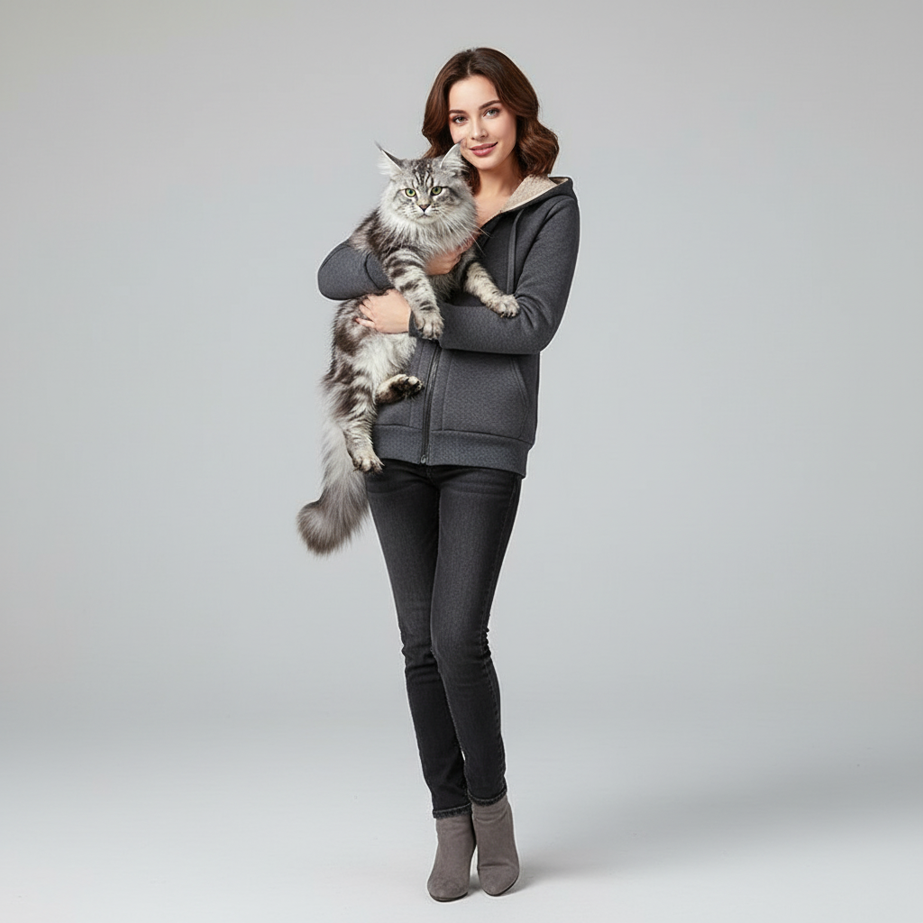 NUGGAL Unisex Oversized Fleece Full Zipper Hoodie