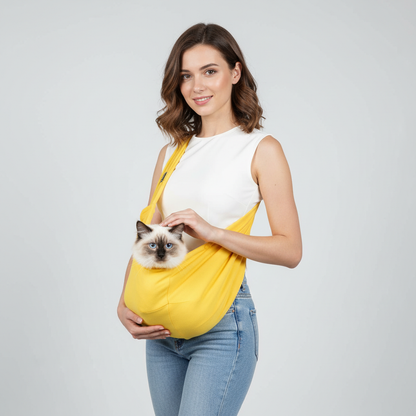 NUGGAL Foldable Crossbody High-Capacity Pet Carrier Bag for Small Dogs & Cats