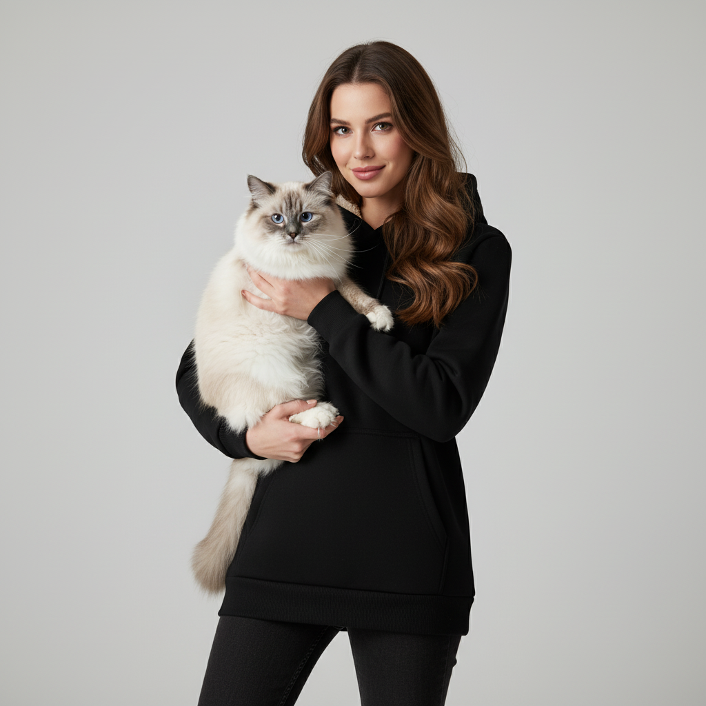 NUGGAL Unisex Pet Hair Resistant Tech Fleece-Lined Thermal Hoodie