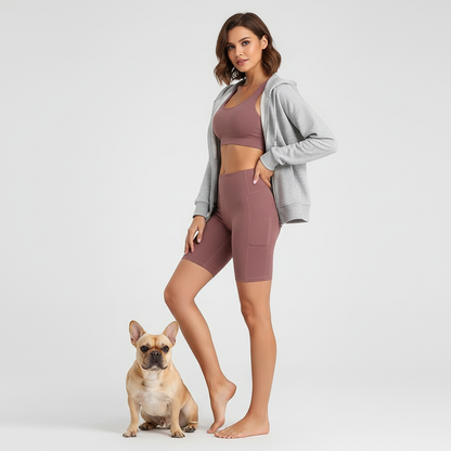 Short technique NUGGAL résistant aux poils d'animaux de compagnie de 12,7 cm avec poches latérales